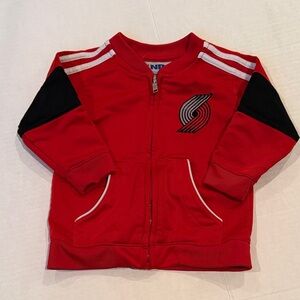 Baby Red Zip-Up  Portland Trailblazers Jacket
Size 12 months